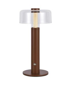 LED φωτιστικό γραφείου 1W επαναφορτιζόμενο 3000Κ θερμό λευκό με καφέ σώμα dimmable V-TAC – 7945