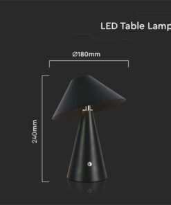 LED φωτιστικό γραφείου 3W επαναφορτιζόμενο 3 σε 1 CCT με μαύρο σώμα dimmable V-TAC – 7947