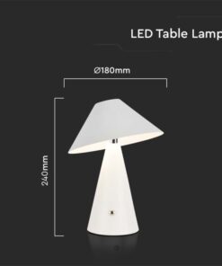 LED φωτιστικό γραφείου 3W επαναφορτιζόμενο 3σε1 CCT με λευκό σώμα dimmable V-TAC – 7948