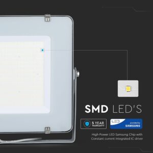 LED Προβολέας 300W V-TAC PRO Samsung Chip Γκρι 100° 34500lm Αδιάβροχος IP65 Ψυχρό   6500K – 21796