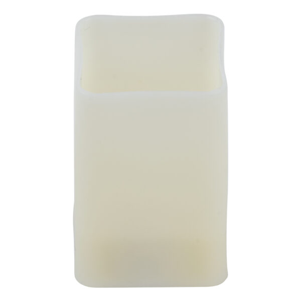 GloboStar® CANDLE 79539 ΣΕΤ 12 x Διακοσμητικά Realistic Κεράκια με LED Εφέ Κινούμενης Φλόγας – Μπαταρίας 12 x CR2032 Θερμό Λευκό 2700K Μπεζ L3.7 x W3.7 x H5.5cm