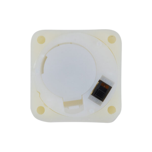 GloboStar® CANDLE 79539 ΣΕΤ 12 x Διακοσμητικά Realistic Κεράκια με LED Εφέ Κινούμενης Φλόγας – Μπαταρίας 12 x CR2032 Θερμό Λευκό 2700K Μπεζ L3.7 x W3.7 x H5.5cm