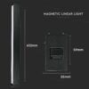 LED Μαγνητικό Φωτιστικό Ράγας 20W V-TAC Μαύρο CRI 90 24V 100° Φυσικό 4000K – 7955