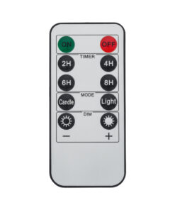 GloboStar® FIREFLAME 79544 Διακοσμητικό Realistic Κερί Παραφίνης με LED Εφέ Κινούμενης Φλόγας – Μπαταρίας & Ασύρματο Χειριστήριο IR Θερμό Λευκό 2700K Dimmable – Φ10 x Υ25cm