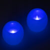 GloboStar® CANDLE 79548 ΣΕΤ 2 x Διακοσμητικά Realistic Κεράκια με LED Εφέ Κινούμενης Φλόγας – Μπαταρίας 12 x CR2032 Μπλε Μπεζ D6 x H5cm