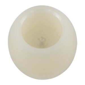 GloboStar® CANDLE 79548 ΣΕΤ 2 x Διακοσμητικά Realistic Κεράκια με LED Εφέ Κινούμενης Φλόγας – Μπαταρίας 12 x CR2032 Μπλε Μπεζ D6 x H5cm