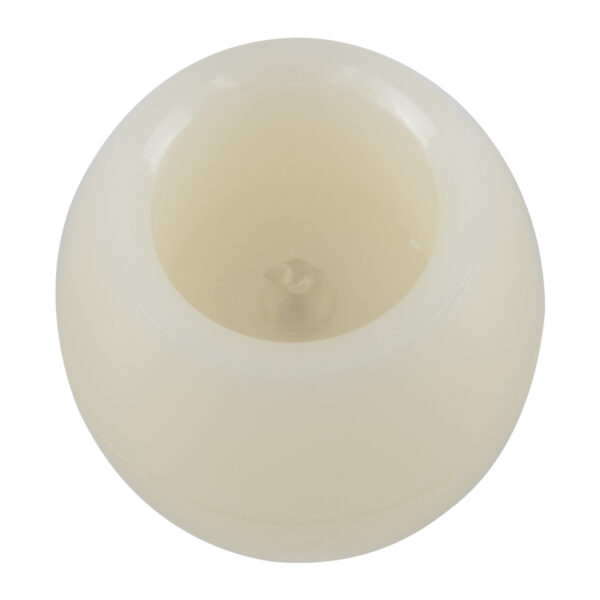 GloboStar® CANDLE 79549 ΣΕΤ 2 x Διακοσμητικά Realistic Κεράκια με LED Εφέ Κινούμενης Φλόγας – Μπαταρίας 12 x CR2032 Θερμό Λευκό 2700K Μπεζ D6 x H5cm