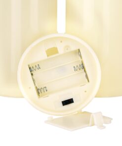 GloboStar® 79552 ΣΕΤ 3 Διακοσμητικών Realistic Κεριών με LED Εφέ Κινούμενης Φλόγας – Μπαταρίας & Ασύρματο Χειριστήριο IR Θερμό Λευκό 3000K Dimmable