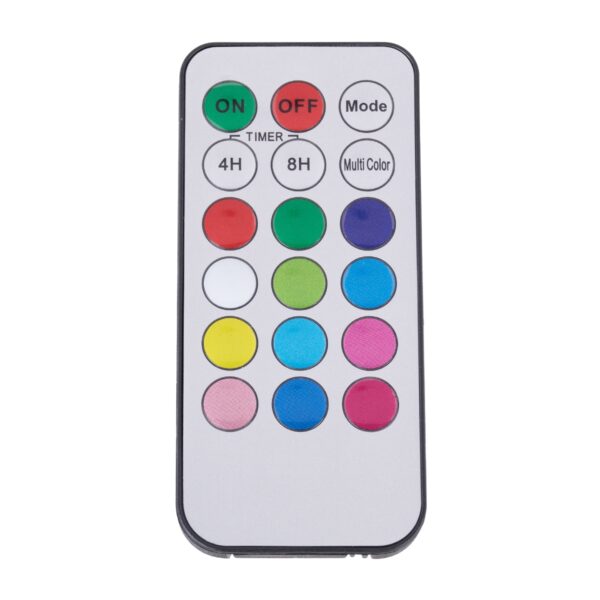 GloboStar® 79553 ΣΕΤ 3 Διακοσμητικών Realistic Κεριών με LED Εφέ Κινούμενης Φλόγας – Μπαταρίας & Ασύρματο Χειριστήριο IR Πολύχρωμα RGB Dimmable