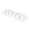 GloboStar® 79565 ΣΕΤ 12 Διακοσμητικών Realistic Κεριών με LED Εφέ Κινούμενης Φλόγας – με Ενσωματωμένη Μπαταρία – Επαναφορτιζόμενα & Βάση Φόρτισης Θερμό Λευκό 2700K