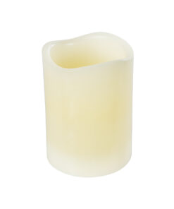 GloboStar® WISHFULL 79566 ΣΕΤ 6 Διακοσμητικών Realistic Κεριών Παραφίνης με LED Εφέ Κινούμενης Φλόγας – Μπαταρίας & Ασύρματο Χειριστήριο IR Σχέδιο Λιωμένο Κερί Θερμό Λευκό 2700K Dimmable