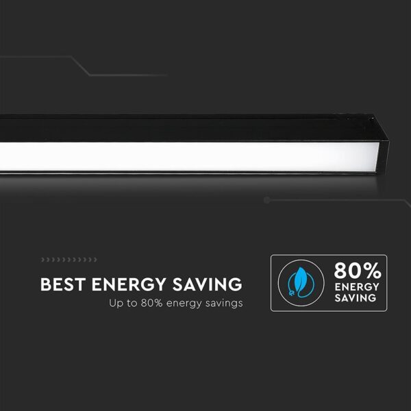 LED Μαγνητικό Φωτιστικό Ράγας 30W V-TAC Μαύρο CRI 90 24V 100° Φυσικό 4000K – 7957