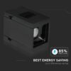 LED Μαγνητικό Φωτιστικό Ράγας 1W V-TAC Μαύρο CRI 90 24V 30° Φυσικό 4000K – 7959