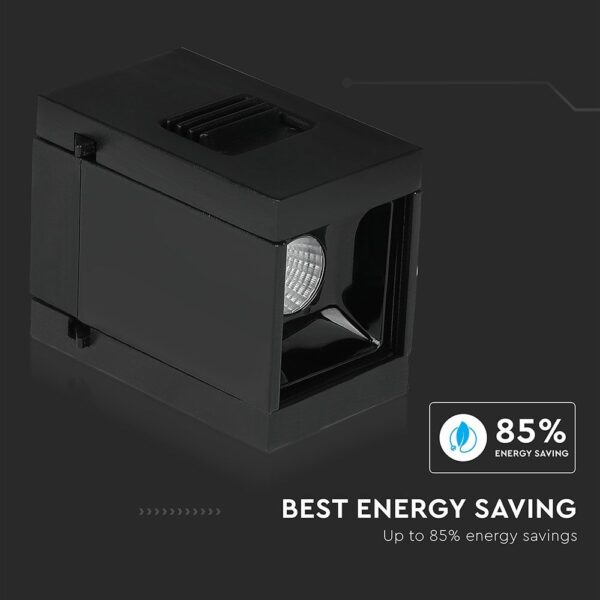 LED Μαγνητικό Φωτιστικό Ράγας 1W V-TAC Μαύρο CRI 90 24V 30° Φυσικό 4000K – 7959