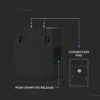 LED Μαγνητικό Φωτιστικό Ράγας 1W V-TAC Μαύρο CRI 90 24V 30° Φυσικό 4000K – 7959