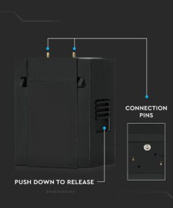 LED Μαγνητικό Φωτιστικό Ράγας 1W V-TAC Μαύρο CRI 90 24V 30° Φυσικό 4000K – 7959
