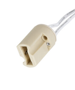 GloboStar® 79597 Κεραμικό Ντουί G9 με 15CM Καλώδιο D1.8 x H2.6cm