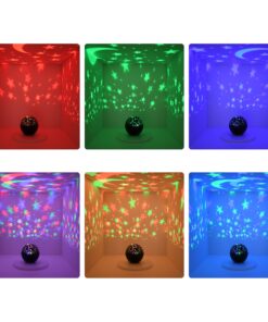 GloboStar® 79599 Επιτραπέζιο Διακοσμητικό Φωτιστικό Ειδικών Εφε NIGHT SKY STARS LED 10W DC 5V 2200mAh Επαναφορτιζόμενο με Bluetooth Speaker – Sound Activated – Καλώδιο Τροφοδοσίας USB και Ασύρματο Χειριστήριο RF 2.4Ghz Πολύχρωμo RGB Dimmable