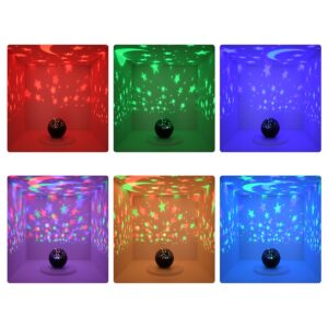 GloboStar® 79599 Επιτραπέζιο Διακοσμητικό Φωτιστικό Ειδικών Εφε NIGHT SKY STARS LED 10W DC 5V 2200mAh Επαναφορτιζόμενο με Bluetooth Speaker – Sound Activated – Καλώδιο Τροφοδοσίας USB και Ασύρματο Χειριστήριο RF 2.4Ghz Πολύχρωμo RGB Dimmable