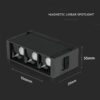 LED Μαγνητικό Φωτιστικό Ράγας 3W V-TAC Μαύρο CRI 90 24V 30° Φυσικό 4000K – 7961