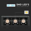 LED Μαγνητικό Φωτιστικό Ράγας 3W V-TAC Μαύρο CRI 90 24V 30° Φυσικό 4000K – 7961