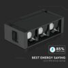 LED Μαγνητικό Φωτιστικό Ράγας 3W V-TAC Μαύρο CRI 90 24V 30° Φυσικό 4000K – 7961