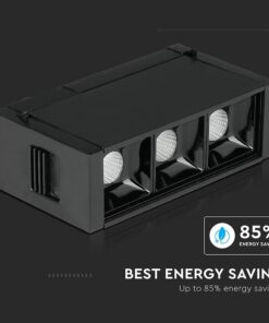 LED Μαγνητικό Φωτιστικό Ράγας 3W V-TAC Μαύρο CRI 90 24V 30° Φυσικό 4000K – 7961