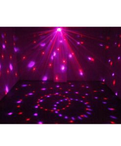 GloboStar® 79601-1 LED Party Disco Μπάλα με Περιστρεφόμενα Φωτορυθμικά Εφέ Πολύχρωμη RGB 15W με Sound Control Activated Εφέ και με Ασύρματο Χειριστήριο AC 230V IP20 Μ11 x Π8.6 x Υ13cm