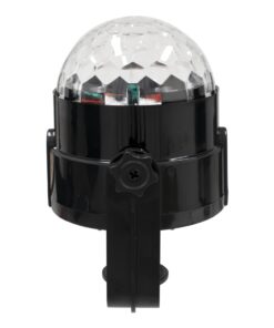 GloboStar® 79601-1 LED Party Disco Μπάλα με Περιστρεφόμενα Φωτορυθμικά Εφέ Πολύχρωμη RGB 15W με Sound Control Activated Εφέ και με Ασύρματο Χειριστήριο AC 230V IP20 Μ11 x Π8.6 x Υ13cm