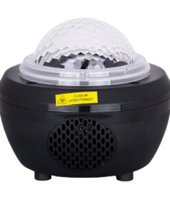 GloboStar® 79603 Μαύρο Επιτραπέζιο Διακοσμητικό Φωτιστικό Ειδικών Εφε NIGHT SKY GALAXY 3D LED 10W DC 5V 2200mAh Επαναφορτιζόμενο με Bluetooth Speaker – Sound Activated – Καλώδιο Τροφοδοσίας USB και Ασύρματο Χειριστήριο RF 2.4Ghz Πολύχρωμo RGB Dimmable