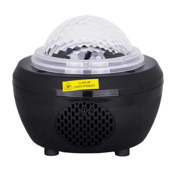 GloboStar® 79603 Μαύρο Επιτραπέζιο Διακοσμητικό Φωτιστικό Ειδικών Εφε NIGHT SKY GALAXY 3D LED 10W DC 5V 2200mAh Επαναφορτιζόμενο με Bluetooth Speaker – Sound Activated – Καλώδιο Τροφοδοσίας USB και Ασύρματο Χειριστήριο RF 2.4Ghz Πολύχρωμo RGB Dimmable