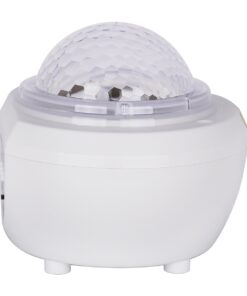 GloboStar® 79604 Λευκό Επιτραπέζιο Διακοσμητικό Φωτιστικό Ειδικών Εφε NIGHT SKY GALAXY 3D LED 10W DC 5V 2200mAh Επαναφορτιζόμενο με Bluetooth Speaker – Sound Activated – Καλώδιο Τροφοδοσίας USB και Ασύρματο Χειριστήριο RF 2.4Ghz Πολύχρωμo RGB Dimmable