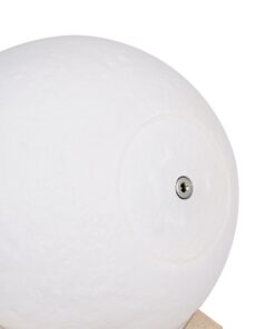 GloboStar® 79605 Επιτραπέζιο Ανάγλυφο Διακοσμητικό Φωτιστικό Φ15cm 3D MOON LIGHT LED 3.7W DC 5V με Ενσωματωμένη Μπαταρία 500mAh Li-ion Επαναφορτιζόμενο – Καλώδιο Τροφοδοσίας USB και Διακόπτη Αφής CCT Θερμό Λευκό 3000K – Ψυχρό Λευκό 6000K Dimmable