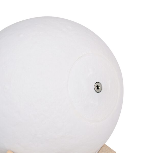 GloboStar® 79605 Επιτραπέζιο Ανάγλυφο Διακοσμητικό Φωτιστικό Φ15cm 3D MOON LIGHT LED 3.7W DC 5V με Ενσωματωμένη Μπαταρία 500mAh Li-ion Επαναφορτιζόμενο – Καλώδιο Τροφοδοσίας USB και Διακόπτη Αφής CCT Θερμό Λευκό 3000K – Ψυχρό Λευκό 6000K Dimmable