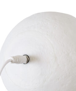 GloboStar® MOON 79606 Μοντέρνο Επιτραπέζιο Φωτιστικό Πορτατίφ LED 2W 120lm 360° DC 5V – Εναλλαγή Φωτισμού μέσω Τηλεχειριστηρίου – Dimmable – RGBW – Φ12 x Υ15 – Λευκό