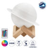 GloboStar® CRONUS 79608 Μοντέρνο Επιτραπέζιο Φωτιστικό Πορτατίφ LED 2W 120lm 360° DC 5V – Εναλλαγή Φωτισμού μέσω Τηλεχειριστηρίου & Αφής – Dimmable – RGBW – Φ15 x Υ13.5 – Λευκό