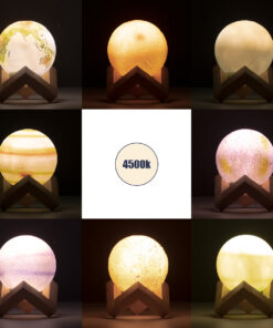 GloboStar® MOON 79609 Σετ 8 Τεμ. Μοντέρνα Επιτραπέζια Φωτιστικα Πορτατίφ LED 2W 120lm 360° DC 5V – Εναλλαγή Φωτισμού μέσω Τηλεχειριστηρίου & Αφής – Dimmable – CCT Θερμό Λευκό 3000K – Ψυχρό Λευκό 6000K – Φ8 x Υ11 – Πολύχρωμα