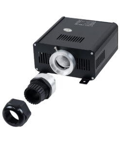 GloboStar® 79612 Μηχανή Οπτικής Ίνας Μονής Κεφαλής – Fiber Optic Light Machine Single Head LED 45W AC 220-240V με Ασύρματο Χειριστήριο RF 2.4Ghz Μ14 x Π26 x Υ8.5cm RGBW – 2 Years Warranty