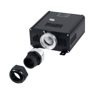 GloboStar® 79612 Μηχανή Οπτικής Ίνας Μονής Κεφαλής – Fiber Optic Light Machine Single Head LED 45W AC 220-240V με Ασύρματο Χειριστήριο RF 2.4Ghz Μ14 x Π26 x Υ8.5cm RGBW – 2 Years Warranty