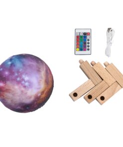 GloboStar® CALLISTO 79615 Μοντέρνο Επιτραπέζιο Φωτιστικό Πορτατίφ LED 2W 100lm 360° DC 5V – Εναλλαγή Φωτισμού μέσω Τηλεχειριστηρίου & Αφής – Dimmable – RGBW – Φ10 x Υ13.5 – Πολύχρωμο