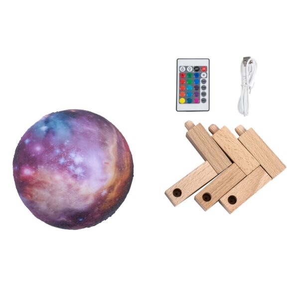 GloboStar® CALLISTO 79615 Μοντέρνο Επιτραπέζιο Φωτιστικό Πορτατίφ LED 2W 100lm 360° DC 5V – Εναλλαγή Φωτισμού μέσω Τηλεχειριστηρίου & Αφής – Dimmable – RGBW – Φ10 x Υ13.5 – Πολύχρωμο