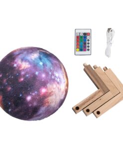 GloboStar® CALLISTO 79616 Μοντέρνο Επιτραπέζιο Φωτιστικό Πορτατίφ LED 4W 200lm 360° DC 5V – Εναλλαγή Φωτισμού μέσω Τηλεχειριστηρίου & Αφής – Dimmable – RGBW – Φ15 x Υ19 – Πολύχρωμο