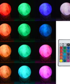 GloboStar® CALLISTO 79616 Μοντέρνο Επιτραπέζιο Φωτιστικό Πορτατίφ LED 4W 200lm 360° DC 5V – Εναλλαγή Φωτισμού μέσω Τηλεχειριστηρίου & Αφής – Dimmable – RGBW – Φ15 x Υ19 – Πολύχρωμο