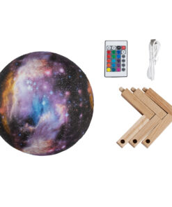 GloboStar® KAOTICA 79617 Μοντέρνο Επιτραπέζιο Φωτιστικό Πορτατίφ LED 6W 360lm 360° DC 5V – Εναλλαγή Φωτισμού μέσω Τηλεχειριστηρίου & Αφής – Dimmable – RGB – Φ20 x Υ25 – Λευκό