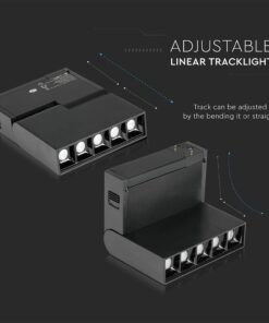 LED Μαγνητικό Φωτιστικό Ράγας 10W V-TAC Μαύρο CRI 90 24V 30° Θερμό 3000K – 7962