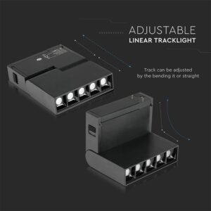 LED Μαγνητικό Φωτιστικό Ράγας 10W V-TAC Μαύρο CRI 90 24V 30° Θερμό 3000K – 7962