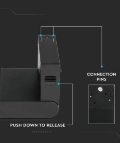 LED Μαγνητικό Φωτιστικό Ράγας 10W V-TAC Μαύρο CRI 90 24V 30° Θερμό 3000K – 7962
