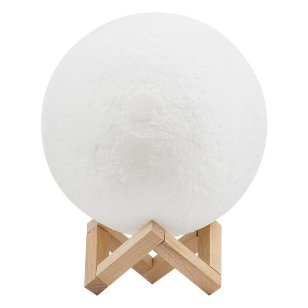 GloboStar® MOON 79620 Μοντέρνο Επιτραπέζιο Φωτιστικό Πορτατίφ LED 6W 360lm 360° DC 5V – Εναλλαγή Φωτισμού μέσω Τηλεχειριστηρίου & Αφής – Dimmable – RGBW – Φ20 x Υ25 – Λευκό