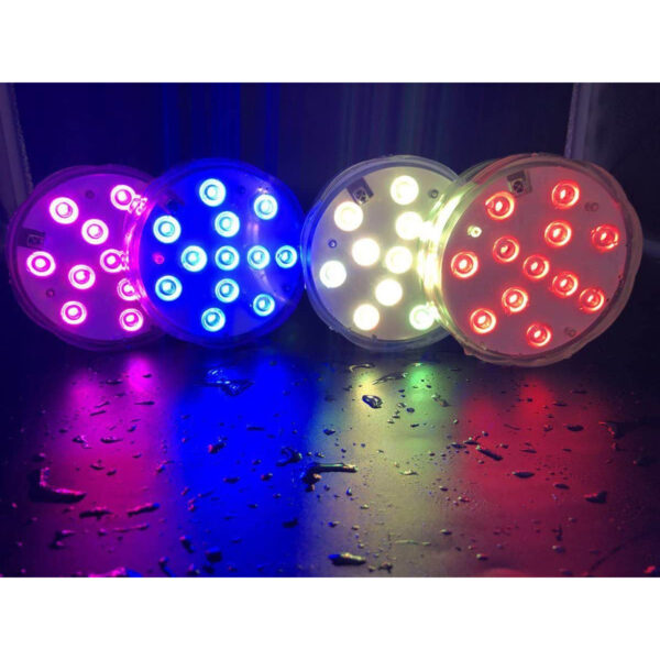 GloboStar® 79626 Υποβρύχια Διακοσμητική Φωτιζόμενη Βάση LED 5W για Μπουκάλια – Ποτήρια – Βάζα – Ναργιλέ Μπαταρίας με Ασύρματο Χειριστήριο IR Αδιάβροχη IP68 Πολύχρωμη RGB Dimmable
