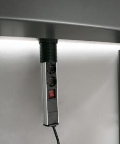 GloboStar® 79630 Χωνευτό Πτυσσόμενο Πολύμπριζο με 3 Πρίζες Ασφαλείας EU Σούκο AC 230V Max 3000W & 2 Εξόδους USB DC 5V Max 3A 18W & Ενσωματωμένο Διακόπτη Οn/Off